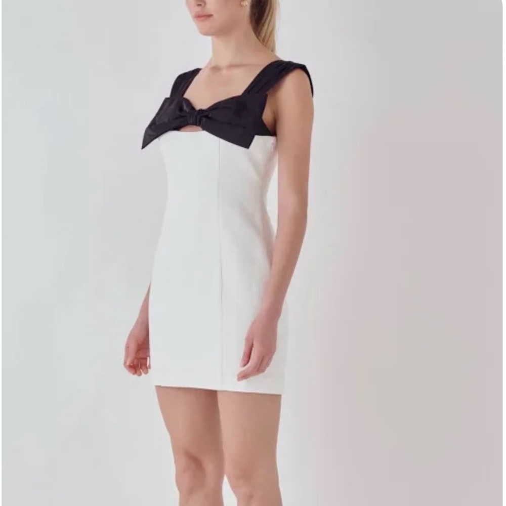 NWT - Endless Rose boutique mini cocktail dress with bow detail Xs